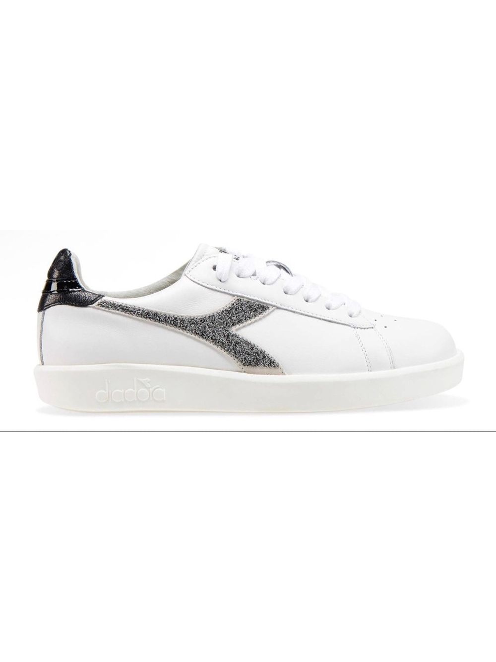 Nwt Women's Diadora White & Black Swarovski Crystal Sneakers 39.5 Eu/9